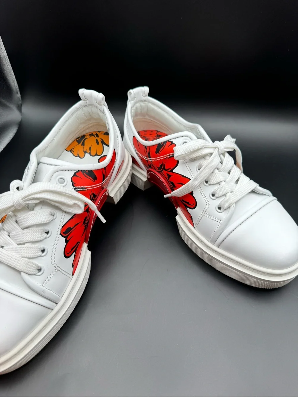 Christian Louboutin Adolon Donna Shun Sudo Button Flower Sneakers EU 39